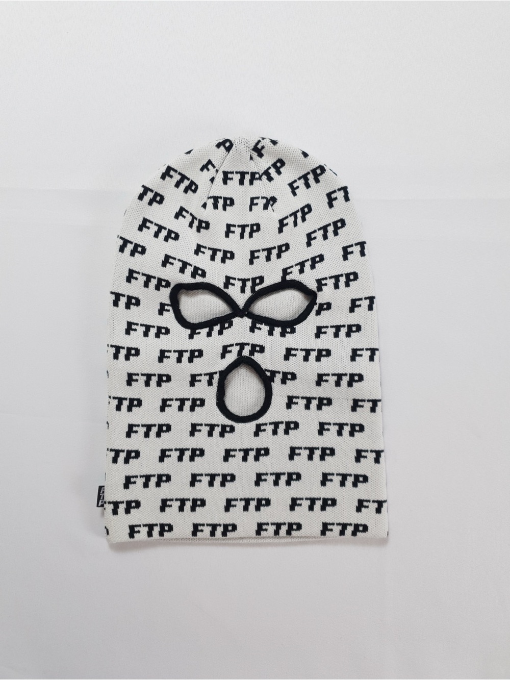 FTP F*ckThePopulation All Over Logo Ski Mask Shiesty White Brand New - FW24